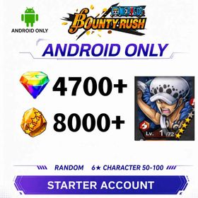 Global[ANDROID/Only][4700-4900 RD][7600-8000 GF] [Trafalgar Law]+50+Random 6 Star Character[Beginner Account][Fast delivery]|ONE PIECE Bounty Rush