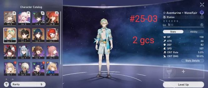 ASIA | TL 4 | AVENTURINE WAVEFLAIR + TRIBBIE + DANHENG PT + SPARKLE + GOLDEN COMPANION SPIRIT X 2 | FEMALE MC #25-03