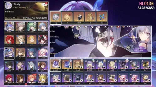 【Fast Delivery - Asia TL63 - 16x 5⭐】Silver Wolf LV999 E3 (LC), Huohuo, Sunday, Argenti, Gilgamesh, Sparkle, Silver Wolf - Good Tier Relics Build - Full Email Access - Full Warranty Support