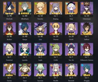 🌟Clorinda S1+signa P2💛Al Haytham S2+signa💛+legendaries💛excellent account with good legendaries🌟