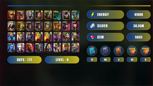 🗡️ Cinda Forgeheart + Kurosa the Covetous + Sun Wukong | Level 8 | 💎 5033 Gems | ⭐ 12 Lego | 772d