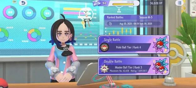 PCH3 – Competitive Double Battle Account | Master Ball Rank 3, 700+ Quick Coupons, 50K+ VP