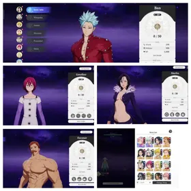 Asia LV2| Ban, Gowther, Merlin, Escanor, Meliodas, King, Drake, Mannie P1, Elaine, Guila P1 | 1 Selector | Starter Account | Tutorial Only |rada