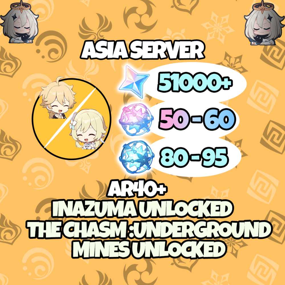 [Asia] 51000 Primogems + 5060 Interwined Fate + 8095 Acquaint Fate