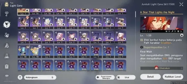 [ASIA] Starter Level 10 | Himeko Nova + Signature LC | Sunday + Seele + Sparkle + Archer + Dan Heng PT | Golden Companion Spirit x3 | Female MC | All Unset
