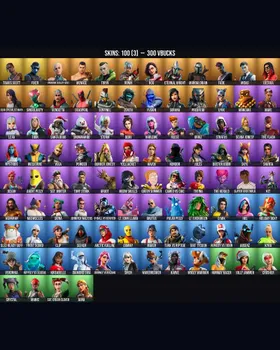 100 Skins Travis Scott ⭐️ Deadpool ⭐️ Meowscles ⭐️ Midas ⭐️ Aura ⭐️ Joltara ⭐️ Siren ⭐️ Skye ⭐️ Rippley vs Sludge ⭐️ Veronika ⭐️ Tony Stark ⭐️ Reaper ⭐️ Jennifer Walters ⭐️ Slayer Juice WRLD ⭐️ Harley Hitter ⭐️ Mystique ⭐️ Mandalorian ⭐️ m9659929309