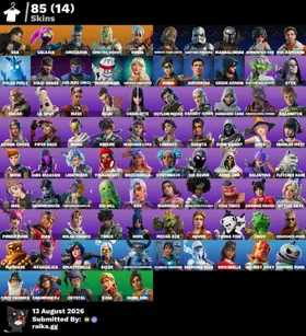 PC/PSN/Nintendo 85 skins Leviathan Axe | Era | Galaxia | Omegarok | Spectra Knight | Ronin | Wookiee Team Leader | Captain Phasma | Mandalorian | Apprentice Evie | 100 VB
