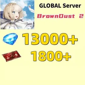 [GLOBAL]130000+ Diamonds | Single draw coupon:1800 |5-star Recruitment Tickets *2|Five-star coupons*2-5 + random 18-40 five-star clothing+ 20-40 UR weapons|[Fast delivery]BrownDust 2 Account BDust 2