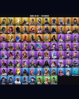 84 Skins The Reaper ⭐️ Elite Agent ⭐️ Take The L ⭐️ Lara Croft ⭐️ Galaxia ⭐️ Raven ⭐️ Rippley vs Sludge ⭐️ Erisa ⭐️ Raptor ⭐️ Tony Stark ⭐️ Shady Doggo ⭐️ Kratos ⭐️ Jennifer Walters ⭐️ Omega ⭐️ Mystique ⭐️ Warpaint ⭐️ Mandalorian ⭐️ Kylo m9397613797