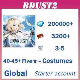 [Global]200000+ diamonds | Single DrawTicket x 3200+ | 5* Recruitment Ticket 3-5 | Random 5* garment x 40-45 | 100-160UR exclusive weapon|Android/iOS interoperability] BrownDust 2