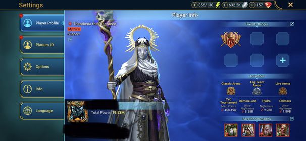 [5 Mythical Champions][19.53M] Lady Mikage,Theodosia,Siegfrund,Embrys,Karnage + 190 LEGENDARY (Marius(6*),Titus+Wixwell,Siphi+Rotos,Acrizia+Gnut,Tormin+Hilvi,Leonardo+Donnie+Mich,Senna,Mith(6*)...) + 1k UNM + 1k NM HYDRA + 25 SD/25 SHOGUN AUTO