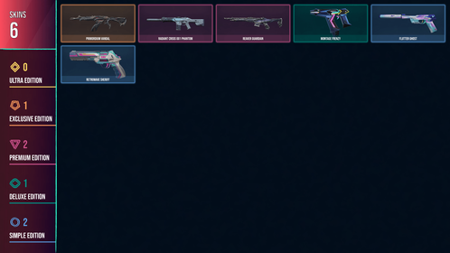 🥑 AP 🥑 6 SKINS 🥑 VALUE: 5725 VP 🥑 Primordium Vandal 🥑 Radiant Crisis 001 Phantom 🥑 Reaver Guardian 🥑 Montage Frenzy 🥑 Flutter Ghost 🥑 Retrowave Sheriff 🥑 IRON 3 🥑 62 LEVEL 🥑 INSTANT DELIVERY 🥑 FULL ACCESS 🥑 Fejq0 🥑