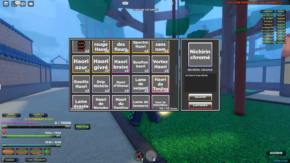 Account Slayer Unleashed Max Level Tsugikuni Clan WITH MANY OBJECTS