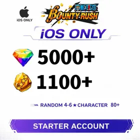Global[IOS/Only][5000-5200RD][1000-1100 GF]+80+ Random 4-6 Star Characters[Fast delivery][Beginner Account]|ONE PIECE Bounty Rush