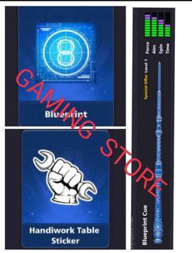 Blueprint Cue + Blueprint Avatar + Handiwork Table Sticker - in your account