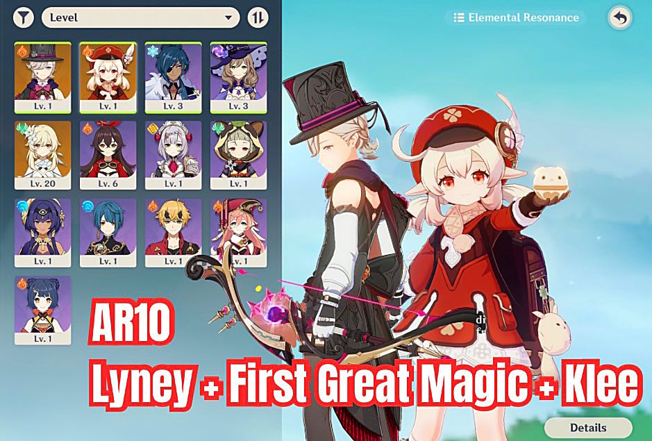 Klees Introduction Magic AR10 Lyney + The First Great Magic + Klee - Asia - Genshin Impact ...
