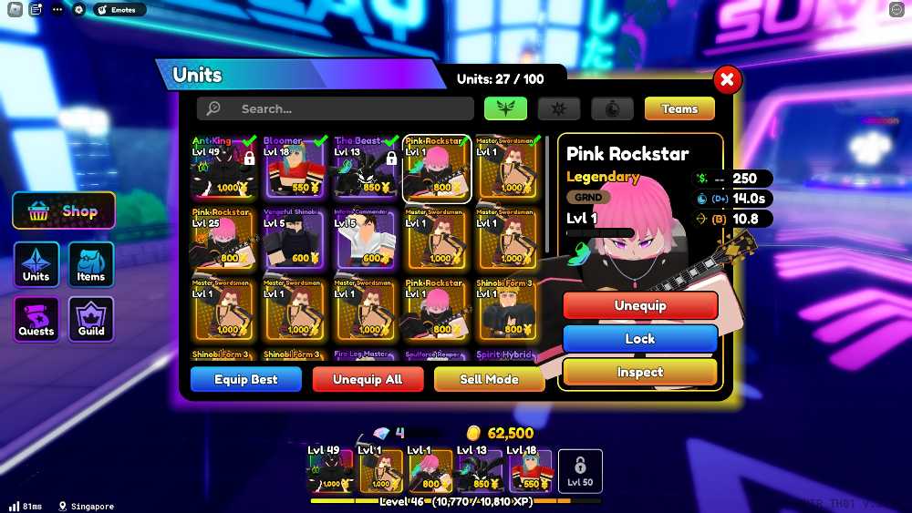 [Anime Defenders+Anime Last Stand] *Almighty* Ant King(Mythical) Pink Rockstar+Master