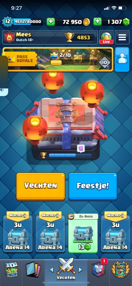 LVL12/23 MAX CARDS/4 MAX LEGEND/HIGHEST6608