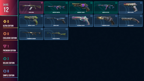 🥑 NA 🥑 12 SKINS 🥑 VALUE: 1775 VP 🥑 Prime Vandal 🥑 Montage Phantom 🥑 Montage Spectre 🥑 Sandswept Sheriff 🥑 Superset Marshal 🥑 Stormborne Guardian 🥑 Stormborne Sheriff 🥑 Superset Classic 🥑 Finesse Classic 🥑 Digihex Ghost 🥑 Retrowave Sheriff 🥑 Sidekick Shorty 🥑 RANKED READY 🥑 119 LEVEL 🥑 INSTANT DELIVERY 🥑 FULL ACCESS 🥑 FKLTg 🥑