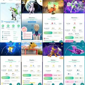 2495 Level 70 Mewtwo100 Shiny Mewtwo Shiny Mega Mewtwo Shiny Legendary: Kyogre Shiny UB: Nihilego Galarian Zapdos Shiny Hatched: Togepi