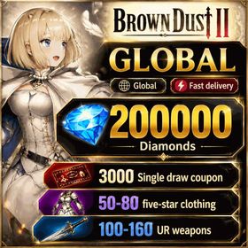 Global | 200000+ Diamonds, 3000 Single draw coupon, 5-star Recruitment Tickets *3, 100-160 UR weapons, Five-star coupons *3-5, random 50-80 five-star clothing