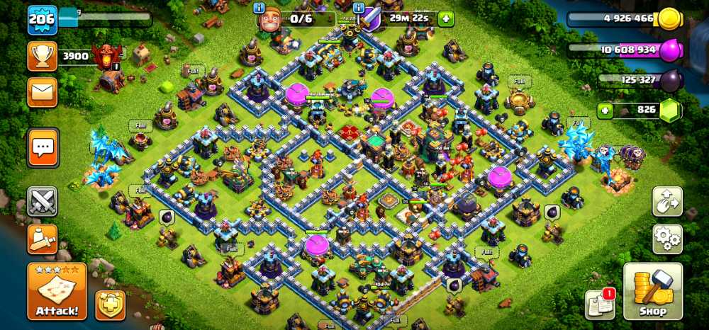 TH14 LEVEL 206 | HERO BK79.AQ79.GW55.RC25 | PET4.3.3.5| supercell linked by me | SKIN: 25 | Max Builder base.Troops | Base Good