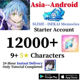B7 [Asia/Android]12000+Diamonds+9 Random Five Stars+The account contains the hero in the picture+Starter account+Slime Isekai memories
