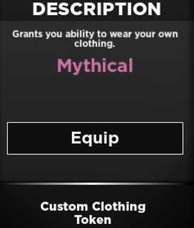 Custom Clothing Token / CC token [ TYPE SOUL ]