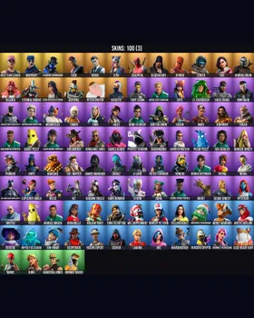 100 Skins Deadpool ⭐️ Meowscles ⭐️ Peely ⭐️ Midas ⭐️ Aura ⭐️ Skye ⭐️ Rippley vs Sludge ⭐️ Catalyst ⭐️ Tony Stark ⭐️ Jennifer Walters ⭐️ Mystique ⭐️ Warpaint ⭐️ Mandalorian ⭐️ Groot ⭐️ Doctor Doom ⭐️ Ocean ⭐️ Remedy vs Toxin ⭐️ Rox ⭐️ Embe m9892413821