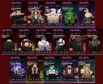 16 Unbound Meta - Unbound Crimson Captain (Moon) + Unbound Unbound Broken Falcon + Unbound Iron Wolf (Struggler) + Unbound Sovereign (Djinn) + Unbound Shadow (Divine) + Unbound Prodigy (Rage) + Unbound Toy Maker + Unbound Dark Mage (Sovereign) + Unbound Iginition Captain + Unbound Head Captain (Char) + Unbound The Drink (Juicebox) + Unbound Vegetable (Prince) + Unbound Bioinsect (Final Form) + Unbound 8th Sword (Berserk) + Unbound Crow (Black Fire) + Unbound Cursed Immortal (Black Sun) + Shiny Kitsune + Cubert + Jester | rr Trait Reroll Shiny Unit Benimaru Guts Berserk Griffith Sinbad Megumi Mahoraga Future gohan Judar Yamamoto vegito Kenpachi itachi Trunk Clean Meta Anime Expedition Stacked Cheap Account AE
