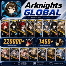 Global EN//220000-230000 synthetic jade+1460-1550 origin stone or Single number 800-830 draws+Togawa Sakiko or Yu or Chongyue or Ling or Virtuosa  or Muelsyse or Texas the Omertosa or Degenbrecher or Typhon or Goldenglow or  Lemuen One of them /Some chapters passed [Android/IOS] Arknights