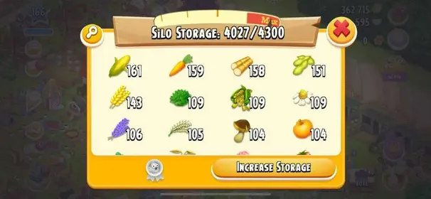 HD15 - LEVEL 166 - BARN STORAGE 4600 - SILO STORAGE 4300 - MOST LAND IS OPENED - 595 DIAMONDS - FULL ACCESS