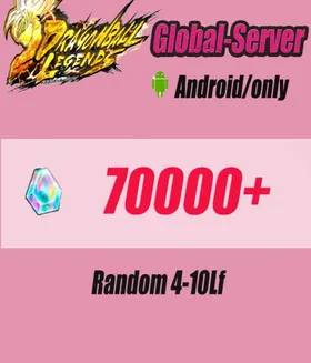 Dragon Ball Legend/Global Version [Android Only] 70000+ Time Crystal] + Random 0-4 LF || BIND ID || Story Completed || Fast Shipping