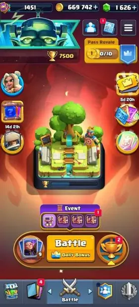 🪄 KT 15 🌌 117 CARDS 🧩 12 EVOLUTIONS 💰 669742 COINS 💜 1626 GEMS 🎭 50 EMOTES 📚 1451 COLLECTION LEVEL 🥈 7500 TROPHIES 🚀 INSTANT DELIVERY | GCLD1870