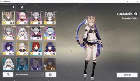 SEA|Lv 54|Kiana Herrscher of the Void 1/4,Selee Volerei SP 1/4,Pardofelis RC,Griseo SI,etc|1 AOp+1 ELF|1620 DM|Check SS|HI945