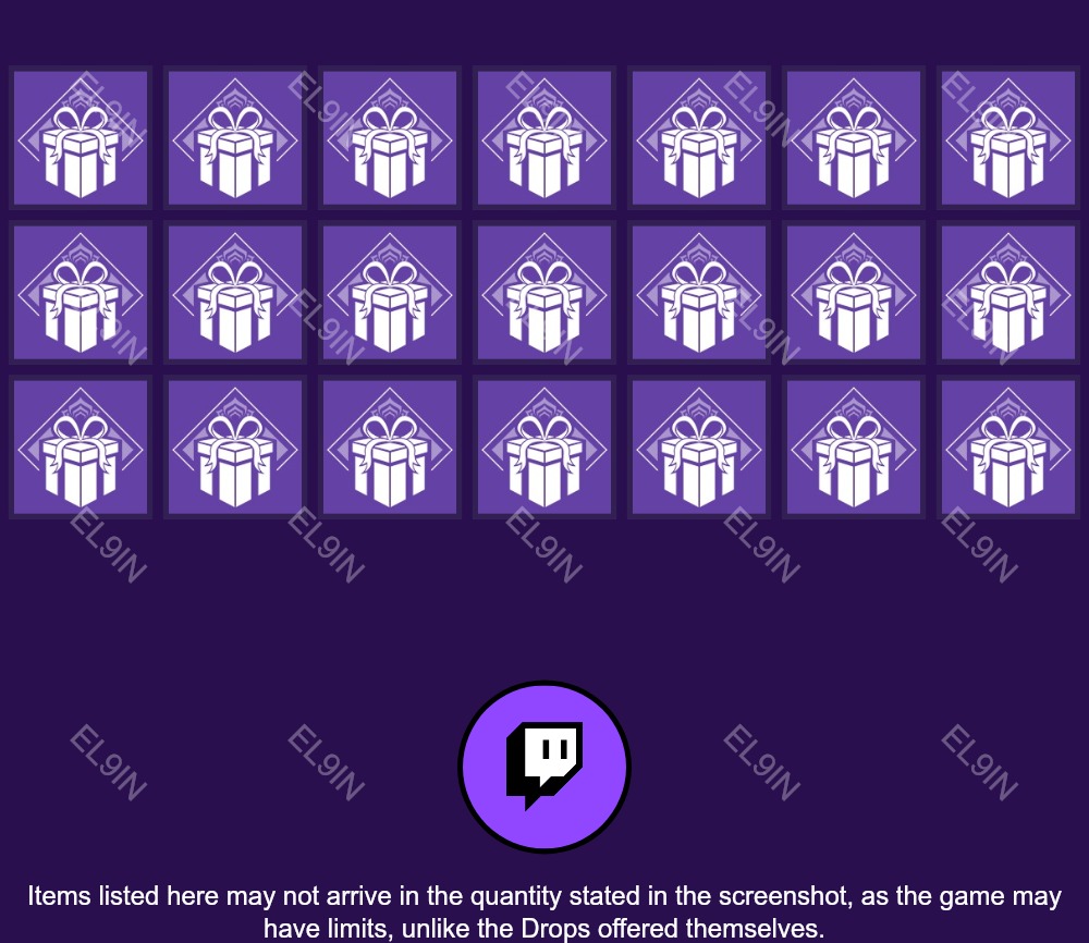 Twitch Drops Community Drops 90 Warframe [Total 21 Items]