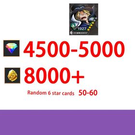 Global|Android/Only|4500-5000RD|8000+GF|Sabot+random four stars|100% Safe Account|