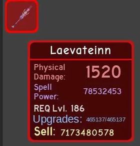Dungeon Quest Reborn - Laevateinn