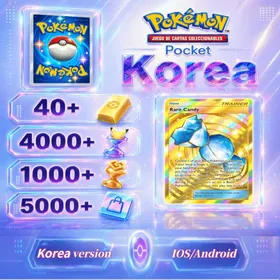 Korea|Rare Candy| 40+ Poké Gold | 4000 Pack Hourglass | 1000 Wonder Hourglass | 5000 Shop Ticket | Total Cards 3000+|Android/iOS|Pokémon TCG Pocket