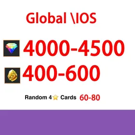 Global|IOS/Only|4000-4500RD|400-600GF|100% Safe Account|