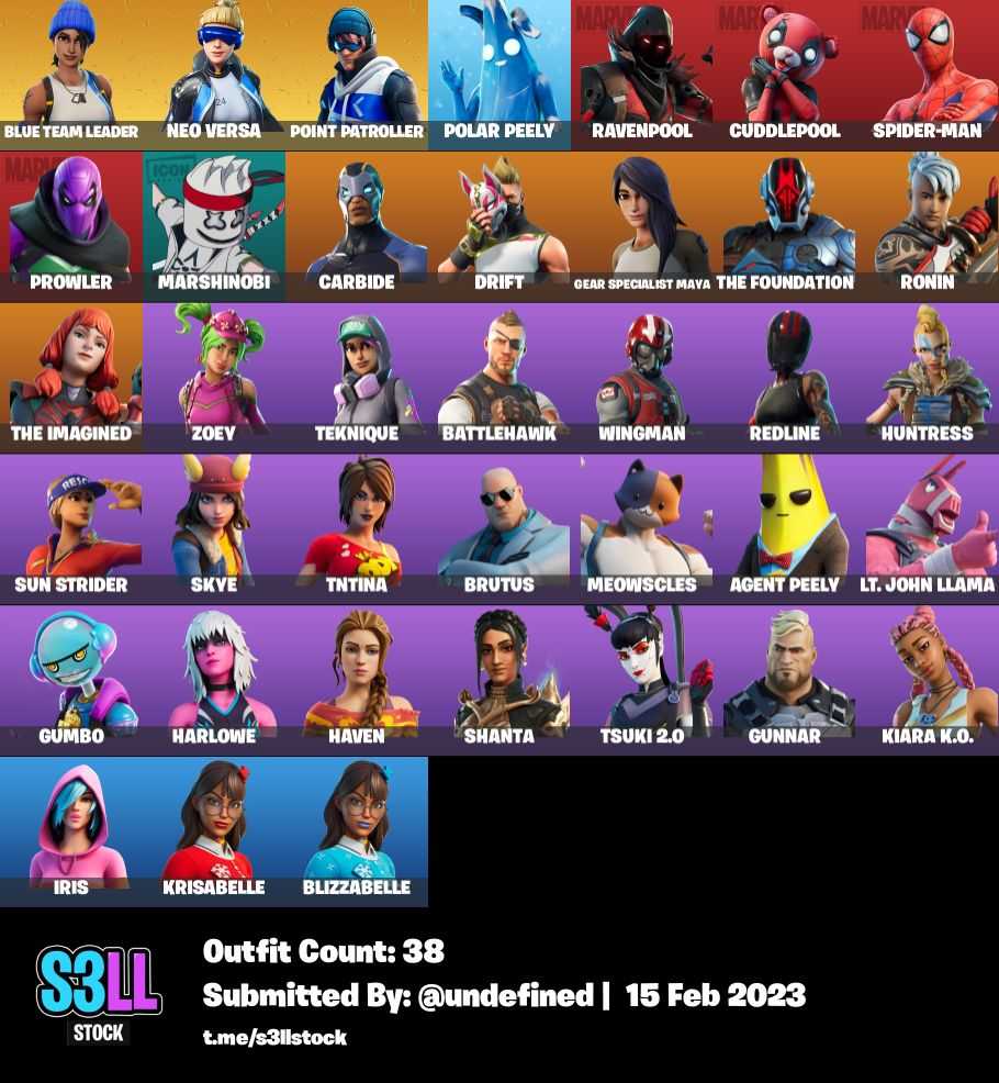 38 SKINS MARSHINOBI ORANGE JUSTICE INTRODUCING MAYA DRIFT