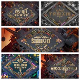 Wall art Base name design service 🔥 available for every Town hall 🔥