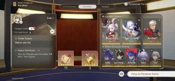 [Asia] | TL 4 | 36 Special Pass | Sparxie+Yaoguang+Archer+Seele+DanhengPT | 3 Golden Companion | Unset All | Fast Delivery
