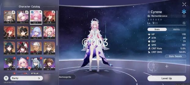 ©003 | PREMIUM REMEMBRANCE | ASIA | FEMALE | TL 4 | EVERNIGHT CYRINE ROBIN SUMMERETTO HYACINE | ARCHER SPARKLE DANHENG PT | CONTRACT FATE ON | GOLDEN COMPANION SPIRIT X3 | DEPARTURE WARP BEGGINER ON 30/50 | LOG EMAIL HOYOVERS