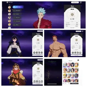 Asia LV2| Ban, Clotho, Escanor, Daisy, Meliodas, King P1, Jericho, Guila P2 | 2 Selector | Starter Account | Tutorial Only |bima