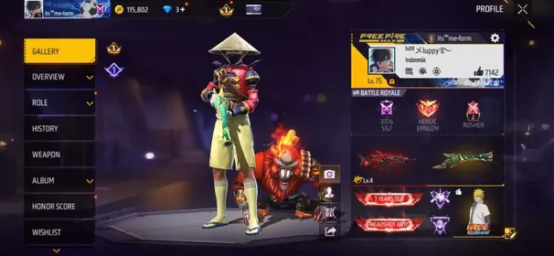 F453✨LV 75✨1 EVO✨430 COSTUME✨164 BUNDLE✨374 WEAPON✨SCAR MEGALODON LV.4✨M1887 EMERALD POWER✨ KATANA GLISTENING✨FIST HAILSTONE✨MP5 JUNGLE LAVA✨LOGIN GOOGLE✨SAFE ACCOUNT