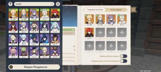 [Asia Aether] Starter Vesna + Keqing + Jean + Diluc + Wolf gravestone AR 10