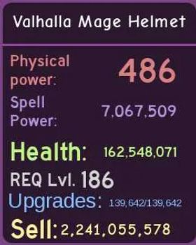 Valhalla Mage Set T3 - Dungeon Quest Reborn