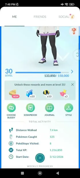 Pokemon GO Mini Account with Shiny Lunala