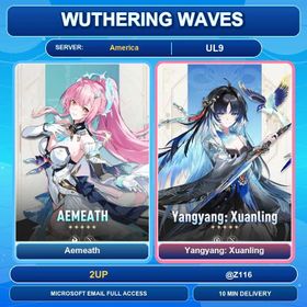 America | UL9 | Aemeath + Yangyang: Xuanling | Microsoft Email Full Access | 10Min Delivery|@Z116